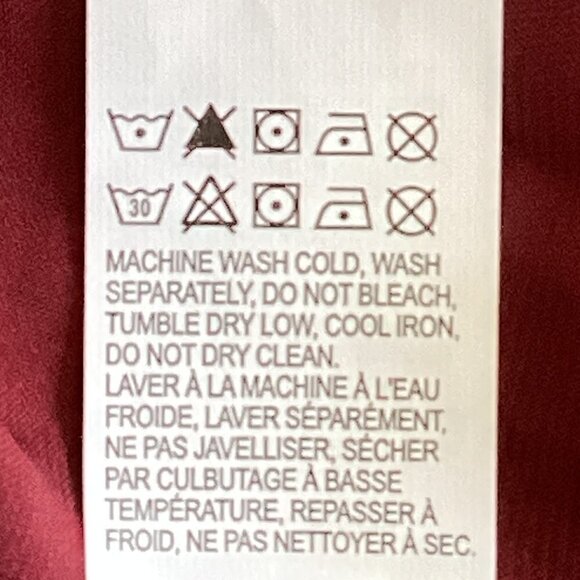 Lucky Brand Embroidered Tassel Tie Neck BOHO Peasant Top L Burgundy Red #224i - Picture 11 of 11